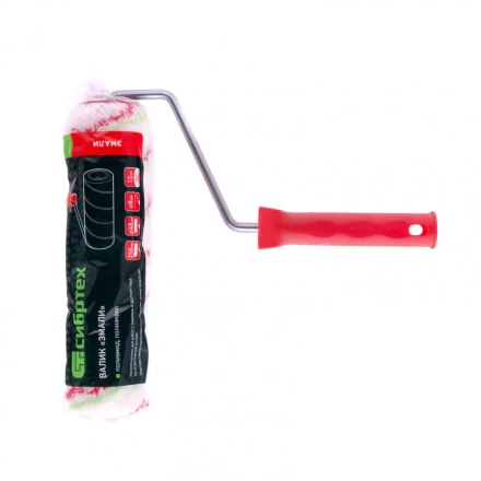 Валик &quot;Эмали&quot;  250 мм ворс 12 мм D 48 мм D ручки 8 мм полиамид полиакрил Сибртех 80171 купить в Челябинске