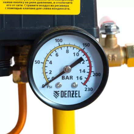 Компрессор воздушный, ременный привод BCI5500-T/200, 5.5 кВт, 200 литров, 850 л/мин Denzel 58128 купить в Челябинске