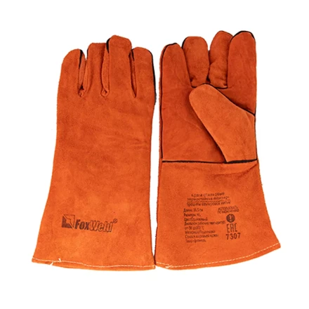 Краги спилковые термостойкие Мастер FOXWELD с печатью купить в Челябинске