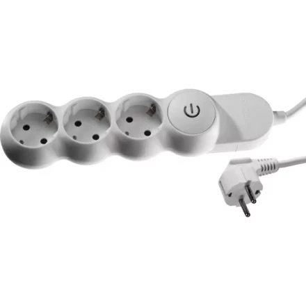 Удлинитель ЗУБР &quot;МАСТЕР&quot; электрический, ПВС сечение 1кв мм, выкл, заземл, защитная шторка, 3 гнезда, макс мощн 3500Вт, 3м 55039-3 купить в Челябинске