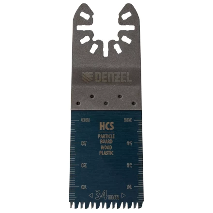 Насадка для МФИ режущая пазовая прямая, HCS, по дереву, ламинату 34 х 2.5 мм, крупный зуб Denzel 782315 купить в Челябинске