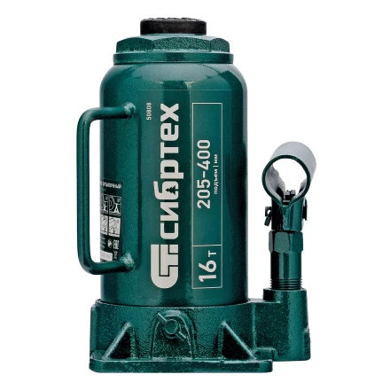 Домкрат гидравлический бутылочный Сибртех 50808, 16 т, 205-400 мм купить в Челябинске