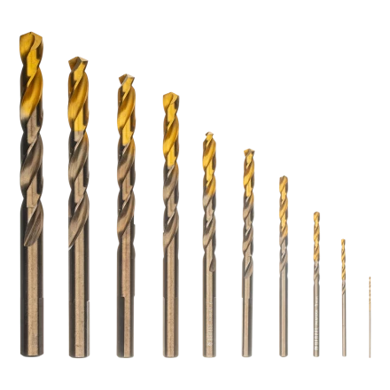 Набор сверл по металлу Denzel 723006, 1,5-6,5мм, Р6М5К8-TiN, Golden Tip, 13 шт купить в Челябинске