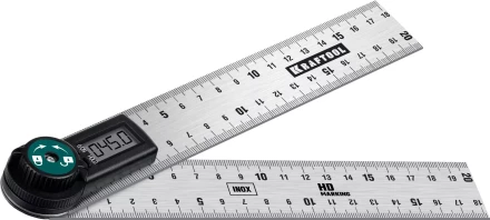 Транспортир-угломер ЗУБР из нержавеющей стали, многофункциональный, нониусный 34682 купить в Челябинске