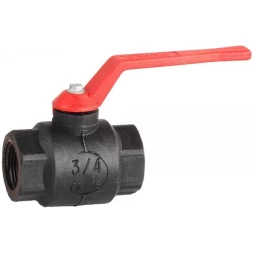 Кран шаровой ЗУБР полнопроходной "мама-мама", ручка, пластиковый корпус, 3/4" 4-51520-P-3/4