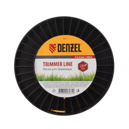 Леска для триммера звезда  2,4 мм 160 м на Din катушке Россия Denzel 96131 купить в Челябинске