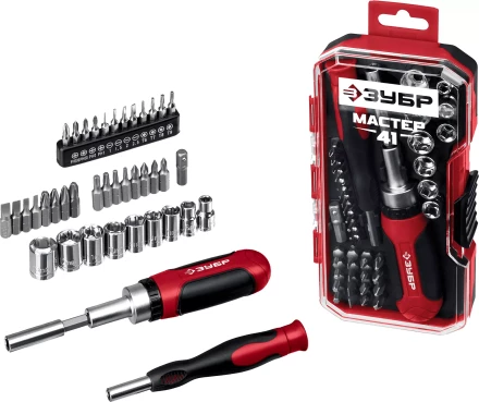 ЗУБР Мастер 41, 41 шт, набор: отвертка с насадками (25042) купить в Челябинске