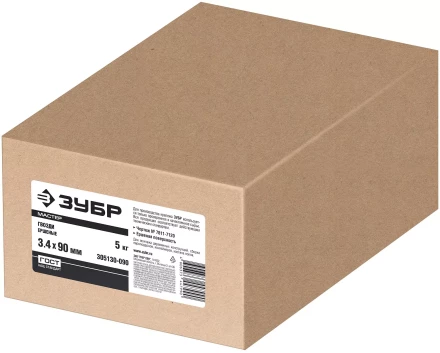 ЗУБР 90 x 3.4 мм, 5 кг, ершеные гвозди (305130-090) купить в Челябинске