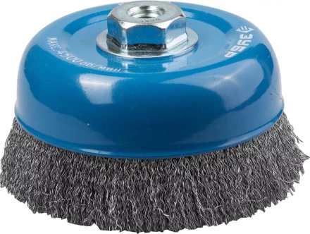 ЗУБР &quot;ПРОФЕССИОНАЛ&quot;. Щетка чашечная для УШМ, витая стальная проволока 0,3мм, 150ммхМ14 35261-150_z02 купить в Челябинске