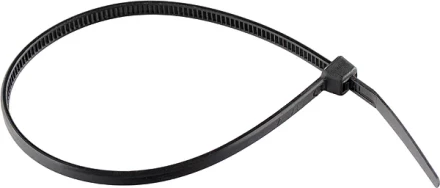 Хомуты 200 х 3,6 мм пластмассовые черные 100 шт  СИБРТЕХ 45555 купить в Челябинске