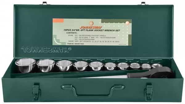 Набор головок торцевых 3/4"DR 22-50мм 15предметов Jonnesway S04Н6115SA 47229 купить в Челябинске