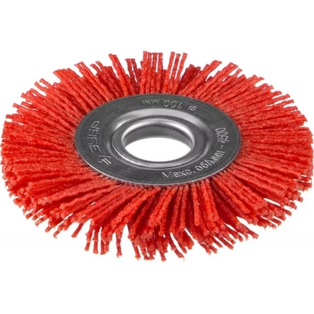ЗУБР "ПРОФЕССИОНАЛ". Щетка дисковая для УШМ, нейлоновая проволока с абразивным покрытием, 100х22мм 35160-100_z01 купить в Челябинске