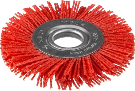 ЗУБР "ПРОФЕССИОНАЛ". Щетка дисковая для УШМ, нейлоновая проволока с абразивным покрытием, 100х22мм 35160-100_z01 купить в Челябинске
