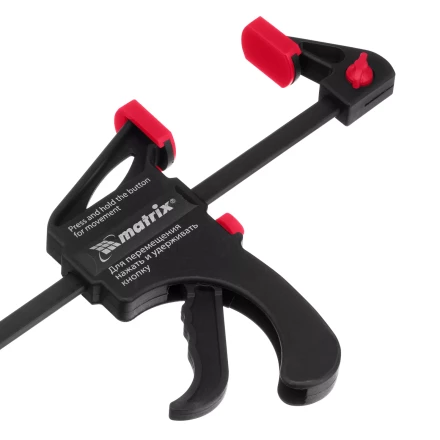 Струбцина универсальная, быстрозажимная, F-образная Matrix, 300 х 415 х 45 мм, пластиковый корпус, 20573 купить в Челябинске