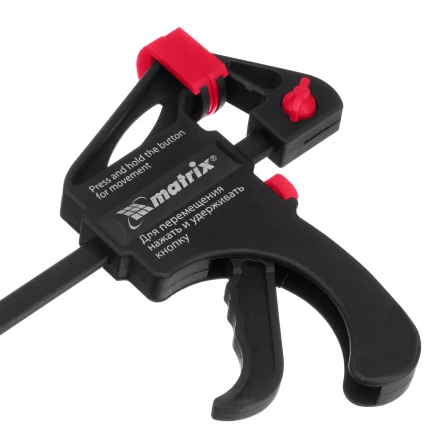 Струбцина универсальная, быстрозажимная, F-образная Matrix, 300 х 415 х 45 мм, пластиковый корпус, 20573 купить в Челябинске