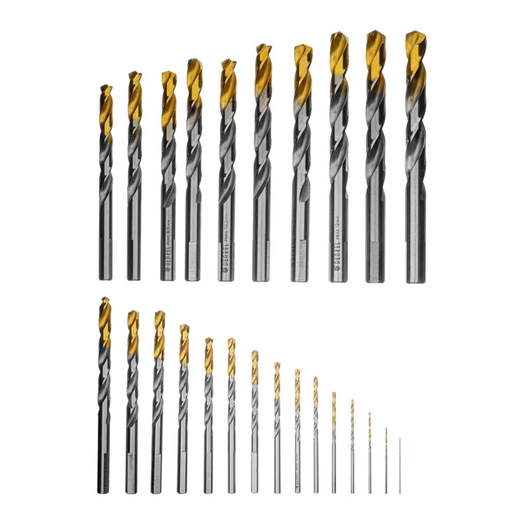 Набор сверл по металлу Denzel 723009, 1-13 мм, Р6М5-TiN, Golden Tip, 25 шт купить в Челябинске