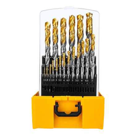 Набор сверл по металлу Denzel 723009, 1-13 мм, Р6М5-TiN, Golden Tip, 25 шт купить в Челябинске