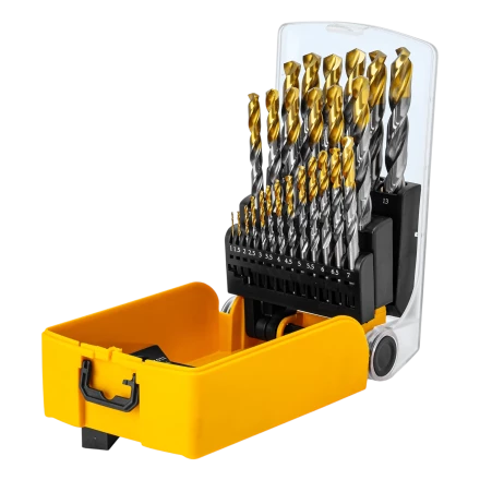 Набор сверл по металлу Denzel 723009, 1-13 мм, Р6М5-TiN, Golden Tip, 25 шт купить в Челябинске