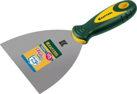 Шпательная лопатка KRAFTOOL с 2-компонент ручк, профилиров нержав полотно, 125мм 10035-125 купить в Челябинске