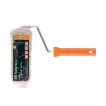 Валик &quot;Фасадные работы&quot; 180 мм ворс 18мм D 48 мм D ручки 8 мм полиакрил полиэстер Сибртех 80174 купить в Челябинске