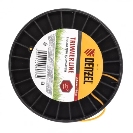 Леска для триммера круглая  2,0 мм 190 м на Din катушке Россия Denzel 96133 купить в Челябинске