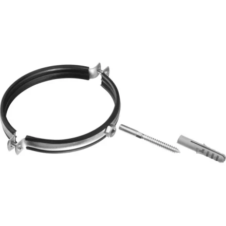 ЗУБР &quot;МАСТЕР&quot;. Хомут трубный с гайкой, оцинкованный, в комплекте с сантехнической шпилькой и дюбелем, 6&quot;, 1шт 37866-159-166 купить в Челябинске