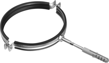 ЗУБР &quot;МАСТЕР&quot;. Хомут трубный с гайкой, оцинкованный, в комплекте с сантехнической шпилькой и дюбелем, 6&quot;, 1шт 37866-159-166 купить в Челябинске