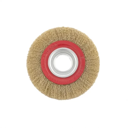 Щетка для точила 175 мм посадка 32 мм плоская латунированная витая проволока MTX 74661 купить в Челябинске