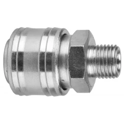 Переходник KRAFTOOL "EXPERT QUALITAT" для пневмоинструмента, резьба 1/4" "папа" - быстросъемное соединение "мама" 6594