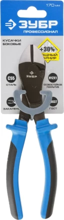Бокорезы усиленные ЗУБР эксцентриковое расположение шарнира, особостойкое спец. покрытие Н12Х1 (никель/хром), двухкомпонентные рукоятки, 170мм 2201-6-17_z01 купить в Челябинске