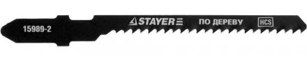 Полотна STAYER &quot;PROFI&quot;, T119BO, для эл/лобзика, HCS, по дереву, ДСП, фигур. рез, EU-хвост., шаг 2мм, 50мм, 2шт 15989-2_z01 купить в Челябинске