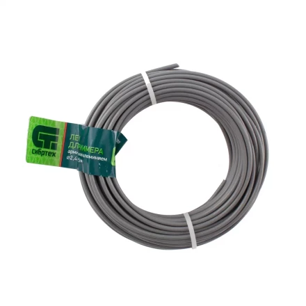 Леска для триммера круглая, армированная алюминием, 2.4 мм х 15 м, Россия Сибртех 961935 купить в Челябинске