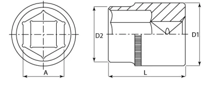 Головка торцевая 3/8"DR  6 мм  S04H3106  Jonnesway 48009 купить в Челябинске
