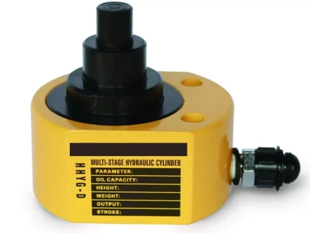 Домкрат гидравлический телескопический низкий TOR HHYG-50D (ДТ50Г66) 50 т (3 уровня) 1004678 купить в Челябинске