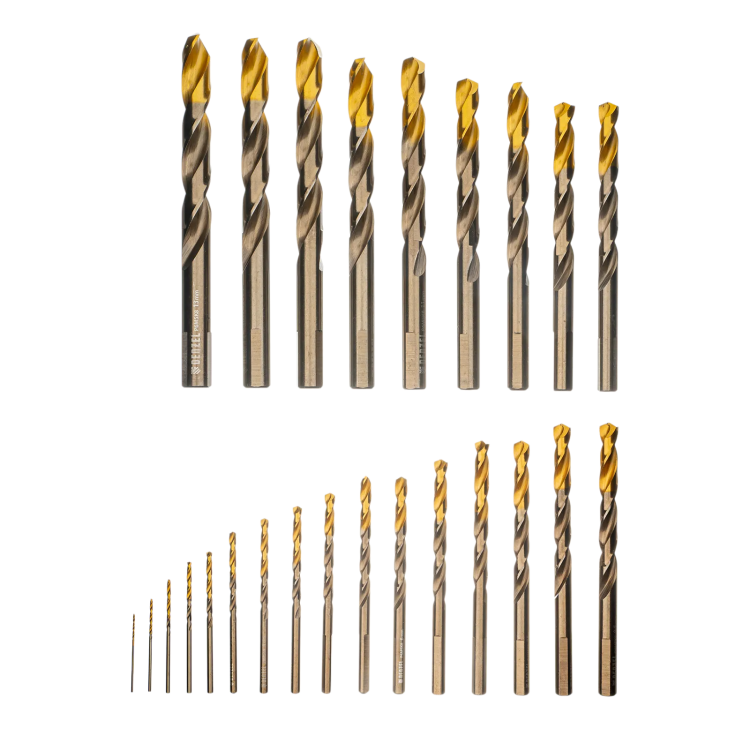 Набор сверл по металлу Denzel 723010, 1-13 мм, Р6М5К8-TiN, Golden Tip, 25 шт купить в Челябинске