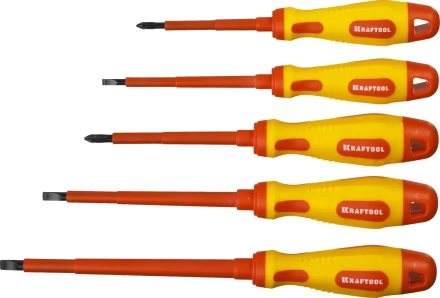 Набор отверток &quot;Х-Drive ELECTRO&quot;, Cr-Mo-V сталь, SL: 2.5, 4, 5.5, 6.5, PH: № 1, № 2, 6 предм, KRAFTOOL 250088-H6 купить в Челябинске