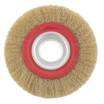 Щетка для точила 200 мм посадка 32 мм плоская латунированная витая проволока MTX 74662 купить в Челябинске