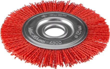 ЗУБР "ПРОФЕССИОНАЛ". Щетка дисковая для УШМ, нейлоновая проволока с абразивным покрытием, 125х22мм 35160-125_z01 купить в Челябинске