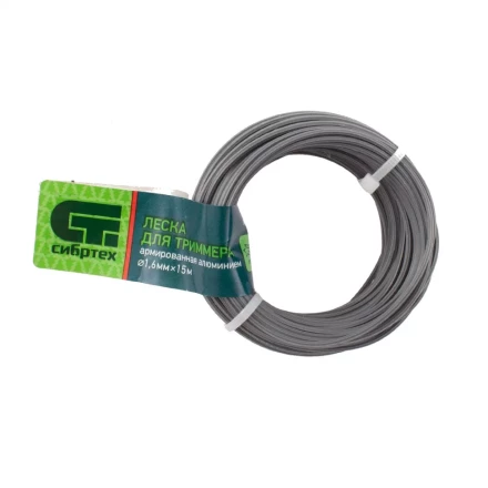Леска для триммера звезда, армированная алюминием, 1.6 мм х 15 м, Россия Сибртех 961955 купить в Челябинске