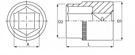 Головка торцевая 3/8&quot;DR 7 мм S04H3107  Jonnesway 48010 купить в Челябинске