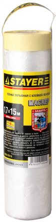 Пленка STAYER &quot;PROFESSIONAL&quot; защитная с клейкой лентой &quot;МАСКЕР&quot;, HDPE, 9мкм, 1,7х15м 12255-170-15 купить в Челябинске