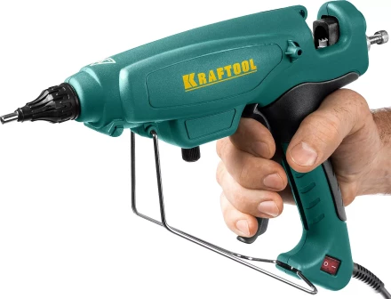 Пистолет клеевой (термоклеящий) &quot;PRO&quot;, KRAFTOOL 06843-300-12, электр, двухкомп корпус, регулятор темп, выход клея 1,5 кг/час, d=12мм, 300Вт 06843-300-12 купить в Челябинске